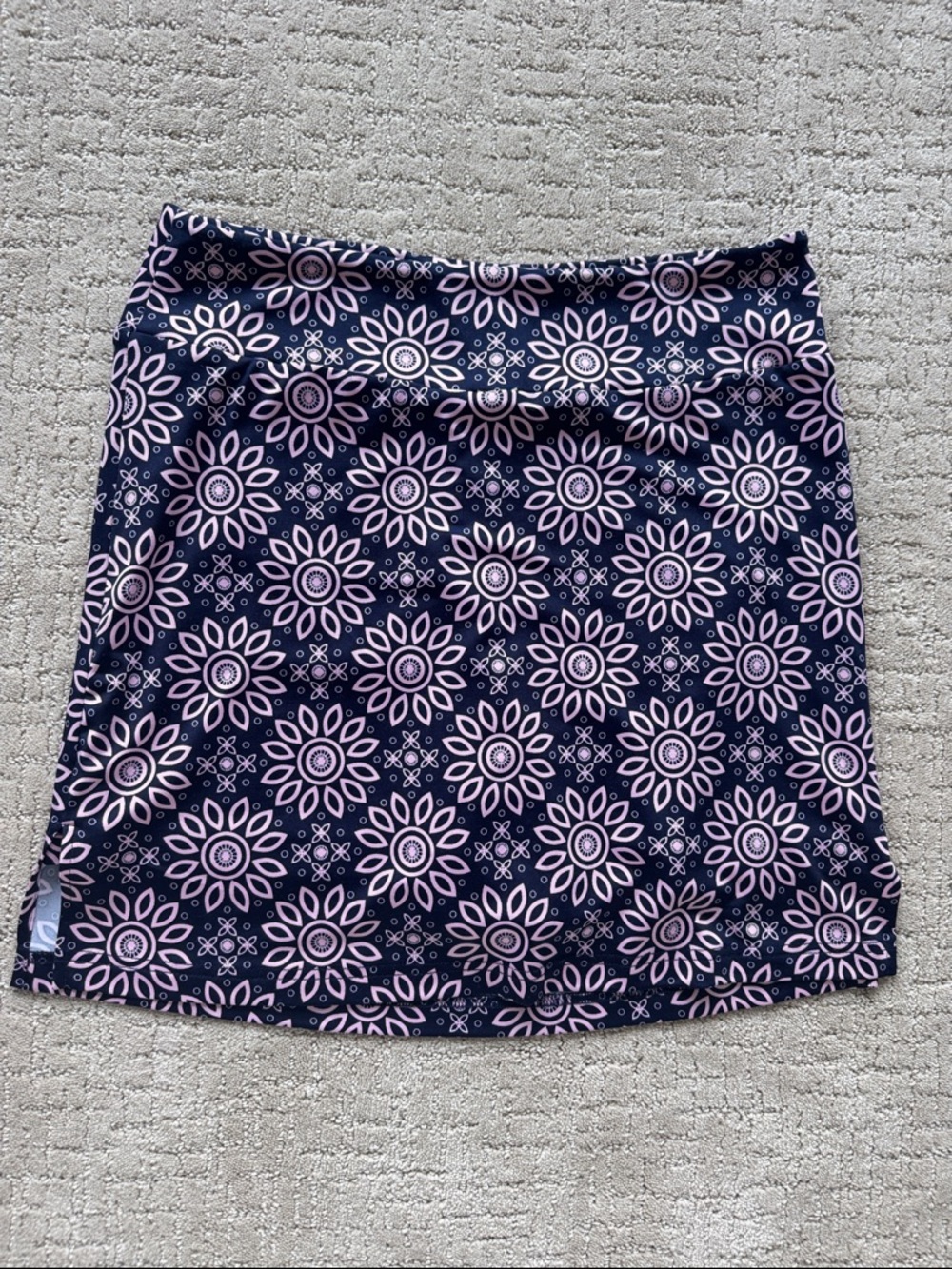 Golftini Women's Navy Floral Print Golf Skort - Pink & Navy • size Medium